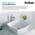 thumbnail image 6 of KRAUS Elavo Square Vessel White Porcelain Ceramic Bathroom Sink, 16 1/2 inch, 6 of 9