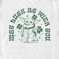 thumbnail image 2 of Men's Star Wars: The Mandalorian St. Patrick's Day Grogu May Luck be with You Retro  Graphic Tee White Large, 2 of 5