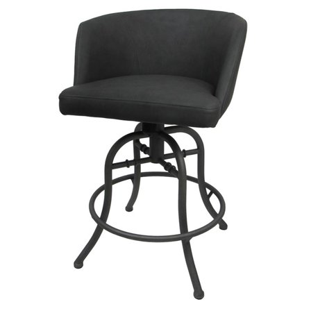 Swivel Tilt Counter Metal Bar Stool 26" Joey - Moonstone - Grey