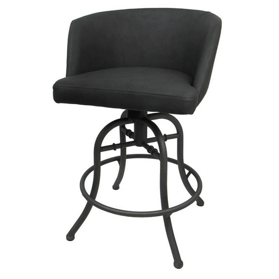 Swivel Tilt Counter Metal Bar Stool 26" Joey - Moonstone - Grey