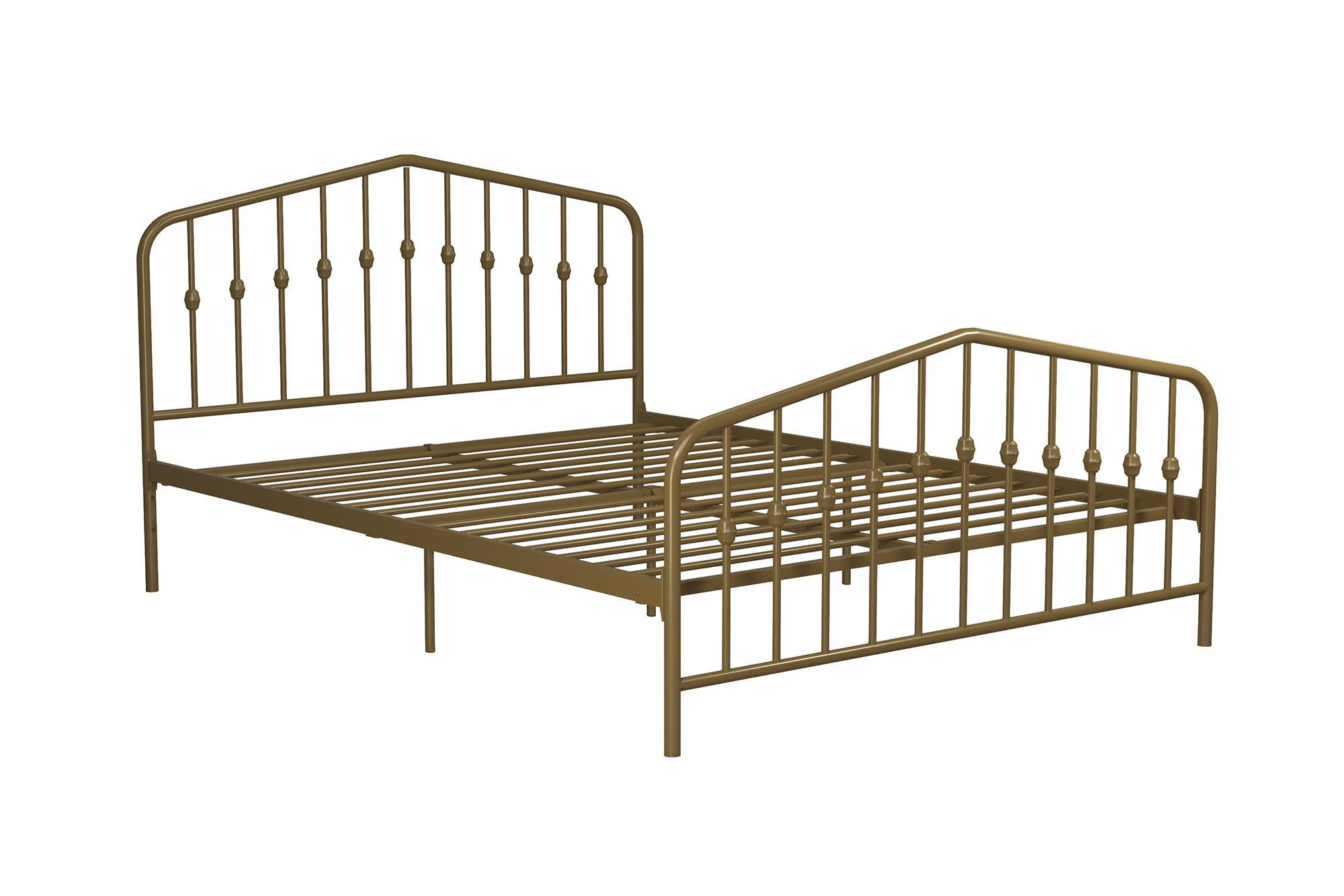Novogratz Bushwick Metal Bed, Full, Gold