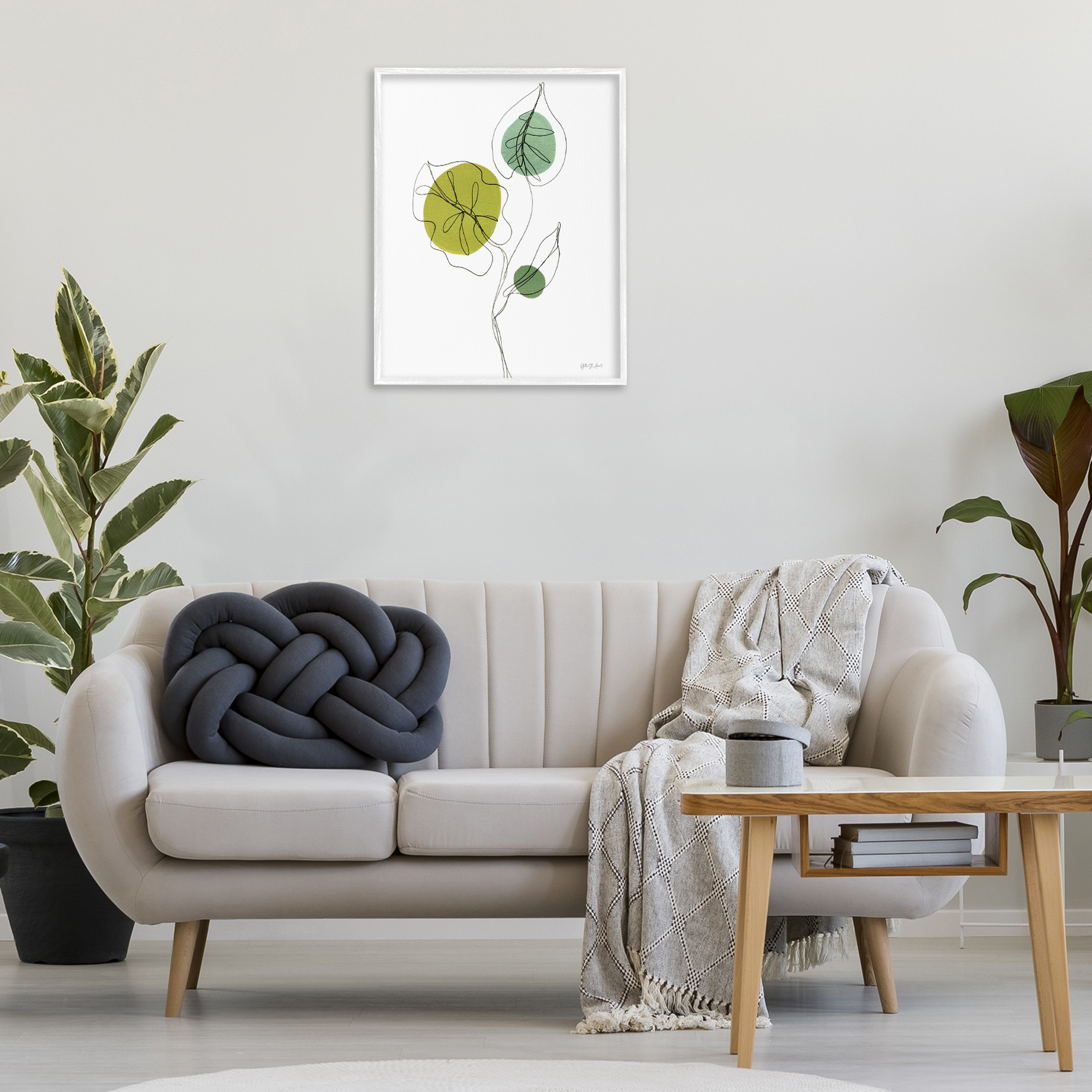 Stupell Industries Leafy Garden Delight Botanical & Floral Painting White Framed Art Print Wall Art, 24 x 30
