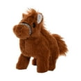 thumbnail image 2 of Caballo de peluche de juguete, adorno eléctrico de decoración, peluche interactivo. Marrón oscuro, 2 of 9