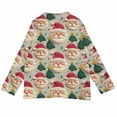 thumbnail image 4 of Cardigan de Noël pour Femmes, Chandail en Tricot à Manches Longues avec Boutons et Col Rond, Tenue de Fête pour les Rassemblements de Noël et les Occasions Festives - Beige, 4 of 6