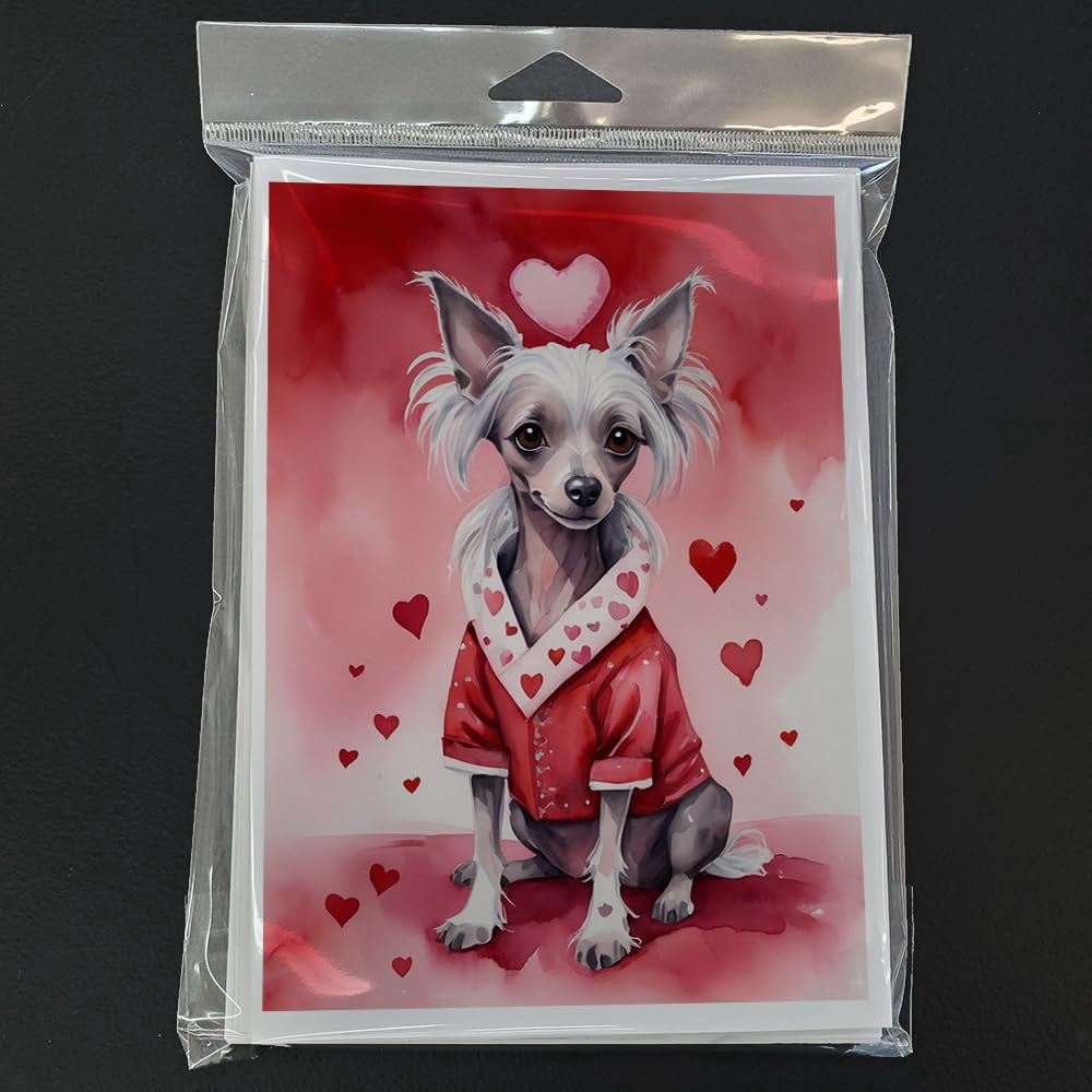 Chow Chow My Valentine Greeting Cards Pack of 8 7 in x 5 in