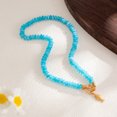 thumbnail image 3 of NICKSUN Dopamine Color Disc Beaded Choker with Gold Fish Pendant, Ocean Style OT Toggle Clasp Necklace, 3 of 10