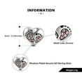 thumbnail image 5 of Baby Footprints Heart Charm for Women European Bead CZ Sterling Silver Ginger Lyne Collection, 5 of 5