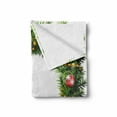 thumbnail image 2 of Christmas Soft Flannel Fleece Throw Blanket, Square Wreath with Beads and Balls in Winter Season Holiday Celebration Print, Cozy Plush for Indoor and Outdoor Use, 70" x 90", Multicolor, by Ambesonne, 2 of 6