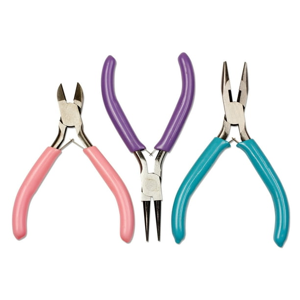 CousinDIY 3 Piece Craft & Jewelry Making Tool Kit, Pliers and Side