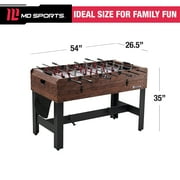 54 4-in-1 Multi Game, Billiards, Table Tennis Pong Table, Air Hockey, Foosball, by MD Sports