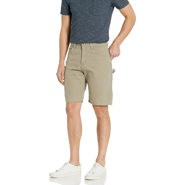 Wrangler Authentics Men's Loose Fit Carpenter Short, Military Khaki, 33 ...