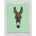 thumbnail image 1 of Donkey Tapestry, Illustrated Portrait of a Donkey with Luxuriant Forelock Hipster Style Mule Mascot, Wall Hanging for Bedroom Living Room Dorm Decor, 60W X 80L Inches, Multicolor, by Ambesonne, 1 of 2