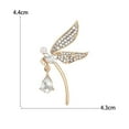 thumbnail image 6 of Eoperou Rhinestone Dragonfly Brooch Dazzling Alloy Lapel Pin Anti-exposure Coat Suit Clothing Accessories for Women, 6 of 8