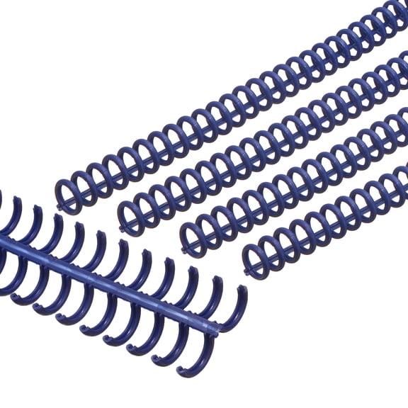 Uxcell 12mm(1/2") Plastic Spiral Binding Coils, 30 Pcs Binding Spirals 85 Sheet Capacity Binding Spirals for Binding Paper Sheets, Dark Blue