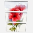thumbnail image 1 of Designart - Peinture à l'Aquarelle Hibiscus Rouge - Grande Impression d'Art Floral sur Toile, 1 of 2