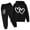 Black, variant on Tiijoy Toddler Girls Valentine's Day Sweatsuit Active Hoodie Sweatpants Set, Sizes 3-4T