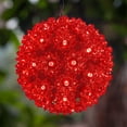 thumbnail image 5 of Wintergreen Lighting LED Starlight Sphere, LED Light Ball Sphere Light, Christmas Light Ball, Christmas Decoration (180 Lights, 10", Red), 5 of 5