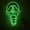 Fluorescent Green, variant on LED Light Up Ghost Mask, Neon Glowing Scream Face Mask for Halloween Cosplay Costume Party