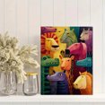 thumbnail image 2 of Vibrant African Wildlife Canvas Wall Art, Cartoon Zebra Lion Crocodile Print, Home Office Cafe Wall Decor, 2 of 8