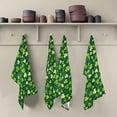 thumbnail image 5 of SKYSONIC St Patrick's Day Clover Kitchen Towel 18"x28" Set of 6,Super Soft Absorbent Hand Towel Tea Towel Tableware Cleaning Rag for Kitchen, Hotel, Beach, 5 of 7