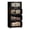 Black, variant on Retro Folding Storage Cabinet with Wheels, 4-Tier Collapsible Plastic Storage Organizer with Magnetic Door, Portable Side Storage Cabinet for Living Room, Bedroom, Kitchen, Brown