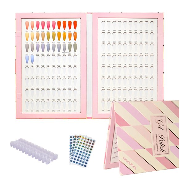 Cuaderno expositor de colores de uñas Acycoin2A 160 con 240 puntas