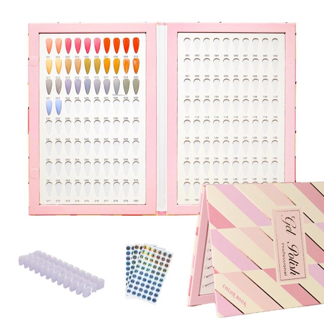 Cuaderno expositor de colores de uñas Acycoin2A 160 con 240 puntas