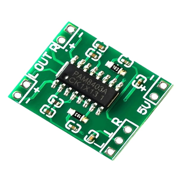 PAM8403 Módulo amplificador de audio estéreo de 2 canales 2.5V-5.5V 2x3W Fuente de alimentación USB