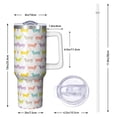thumbnail image 3 of Adorable Dog 40oz Stainless Steel Tumbler with Handle and Straw, Leak Proof Insulated Travel Cup for Men and Women, 3 of 5