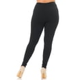 thumbnail image 2 of Buttery Smooth Basic Solid Leggings - Plus Size - 1XL 2XL 3XL - EEVEE Black One Size Plus, 2 of 2