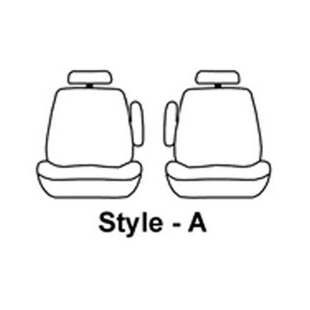 Covercraft SeatSaver Custom Second Row Seat Cover: Charcoal, Polycotton, Bucket Seats, 2 Pk