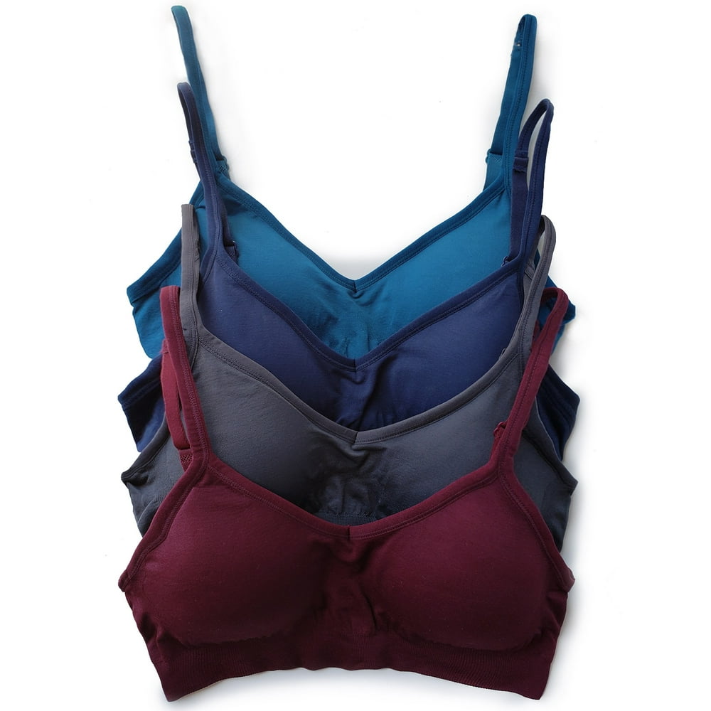 Kalon Kalon Women's Demi Wireless Padded Bralette Hook and Eye Bra