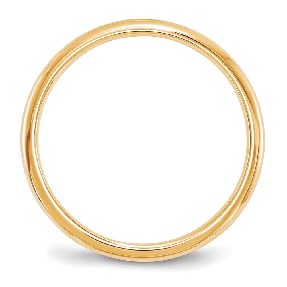 Lex & Lu 14k Yellow Gold 2mm Standard Comfort Fit Band Ring 