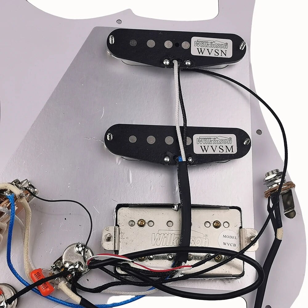 SSH Prewired Guitar Strat Pickguard Set Wilkinson Ainico 5 Humbucker Pickups Coil Splitting Switch Multi Switch Harnesses ,For Fender ST Electric Guitar Part Replacement