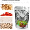thumbnail image 5 of Resealable Mylar Bags Ziplock Stand Up Food Storage Aluminum Foil Bags 50 Pack Reusable Pouches 5 Different Sizes for Beans Coffee Cookie Snack Food Dried Flowers Tea, 5 of 5
