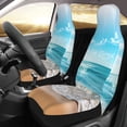 thumbnail image 2 of Sikiie Sunny Ocean Waves Car Seat Protector 2 Pack Car Seat Cushion Mat, Car Seat Covers for SUV, Truck, Van, 2 of 7