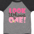 thumbnail image 4 of Inktastic Look Who is One Owl Girls Baby Bodysuit, 4 of 5