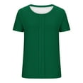 thumbnail image 6 of Juslio Fashion Womens Shirts Short Sleeve Casual Solid Color Crewneck Blouses Tops L, 6 of 7