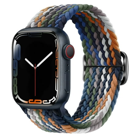 TECH CIRCLE for Apple Watch 38mm 40mm 41mm Adjustable Elastic Watch Band, Nylon Stretchy Solo Loop Bracelet Women Replacement for iWatch Bands Series SE/9/8/7/6/5/4/3/2/1,AC Colorful