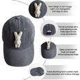 thumbnail image 3 of 1 Uds. Gorra de béisbol de conejito, protección solar informal de verano, gorro cálido de invierno, 3 of 5