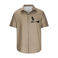 thumbnail image 3 of WREESH Men's Printed Button Down Shirts Short Sleeve Turndown Collar Tops with a Comfortable Fit and Pattern Khaki, 3 of 5