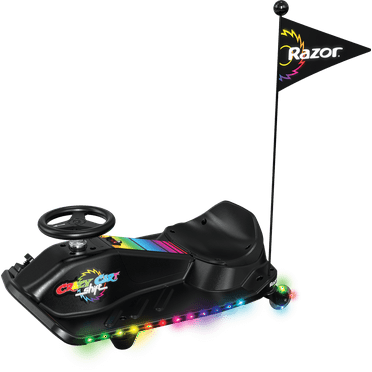 Crazy Cart Shift Lightshow by Razor - 12V Electric Drifting Go-Kart for Kids Ages 6 , up to 8 mph