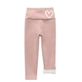 thumbnail image 4 of Antinious Toddler Solid Fall Winter High Waist Fleece Loose Print Stretch Full Length Pants Leggings, 4 of 5