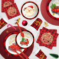 thumbnail image 3 of Disposable Christmas PaperITSC&nbsp;Plates and Napkins Cups, Party Supplies for Xmas Party, Cutlery Serves 24, 168PCS, 3 of 3