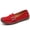 Red, variant on Big Size Women's Casual Loafers Slip On Leather Shoes Lightweight Walking Shoes Moccasins Classic Penny Loafer Flats Boat Shoes