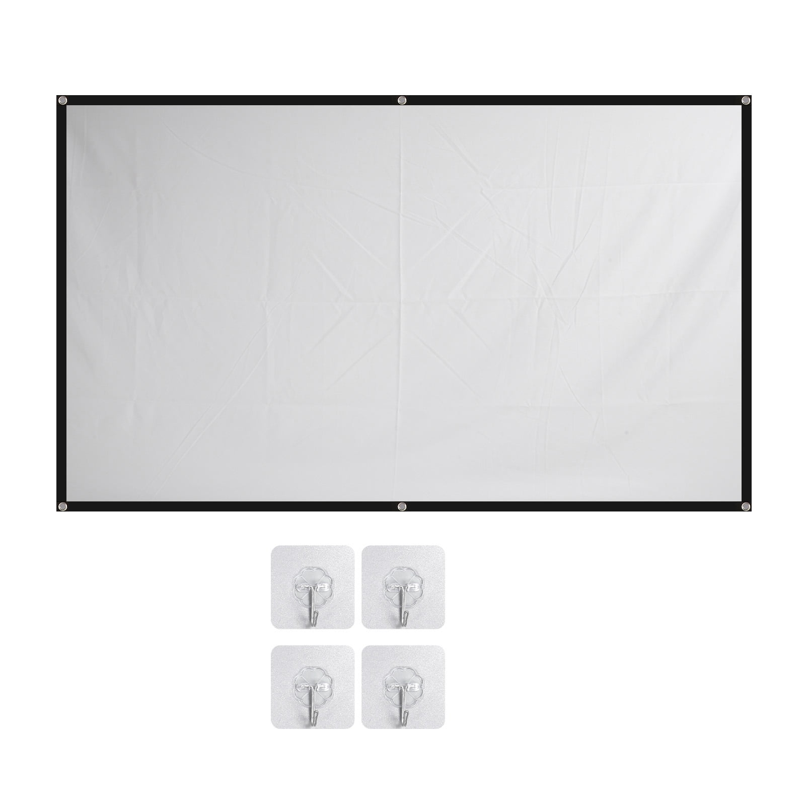 Écran De Projection Portable 254 Cm (100 Pouces) - Format 16:9 - Pliable Et Anti-plis - Pour Cinéma Maison, Extérieur, Bureau, école, Camping - 9