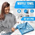 thumbnail image 2 of GRACE & KEDY Waffle Towel Set of 2-16x16 Inches Ultra-Absorbent, Quick-Drying Microfiber Cleaning Cloths - Lint-Free, Scratch-Free Towels for Kitchen, Home, Car, Glass, and More, 2 of 7