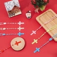 thumbnail image 4 of 120 collares luminosos de Pascua de 6 colores, collar de cuentas de rosario de plástico que brillan en la oscuridad, collar en forma de Y, joyería de oración para mujeres, hombres y mujeres., 4 of 7