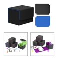 thumbnail image 2 of Caja para baraja de cartas coleccionables shamjiam con 2 divisores de piel sintética Azul negro, 2 of 8