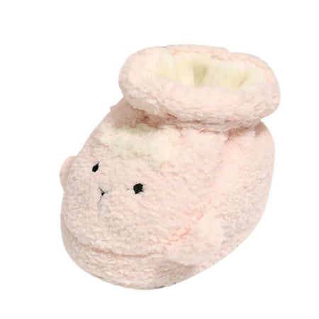

kpoplk Toddler Boy Sneaker Winter Children Toddler Shoes For Boys And Girls Plush Warm And Slippers For Toddler Girls(Pink)